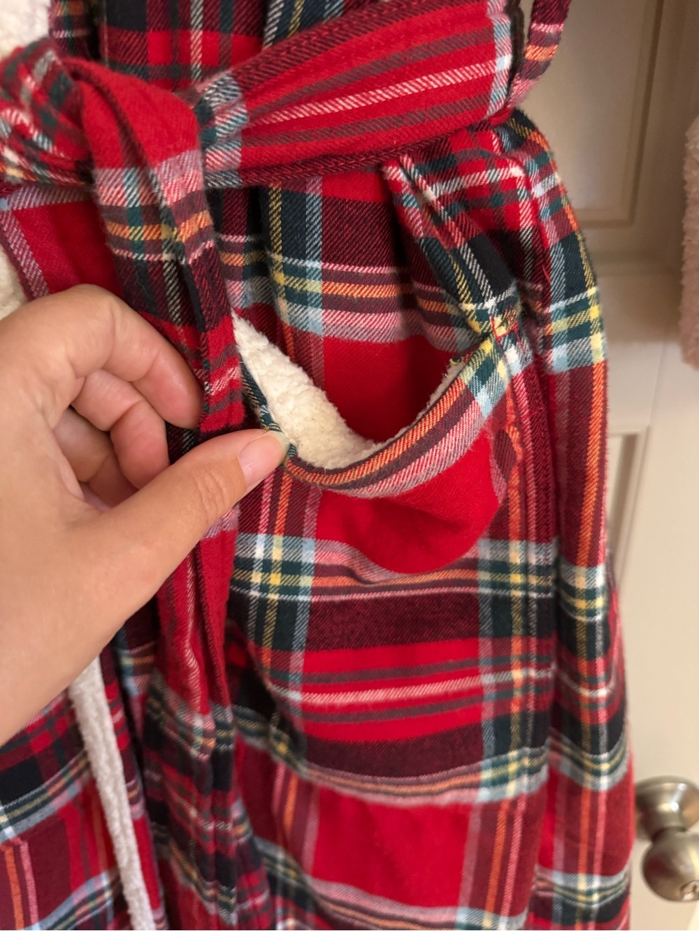 Lands End Plaid Robe - Picture 4 of 5